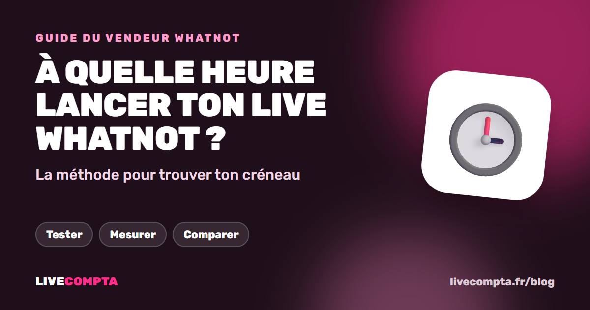 À quelle heure lancer son live Whatnot ? La méthode pour trouver ton créneau